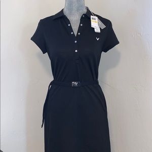 Callaway Anthracite polo midi dress size M